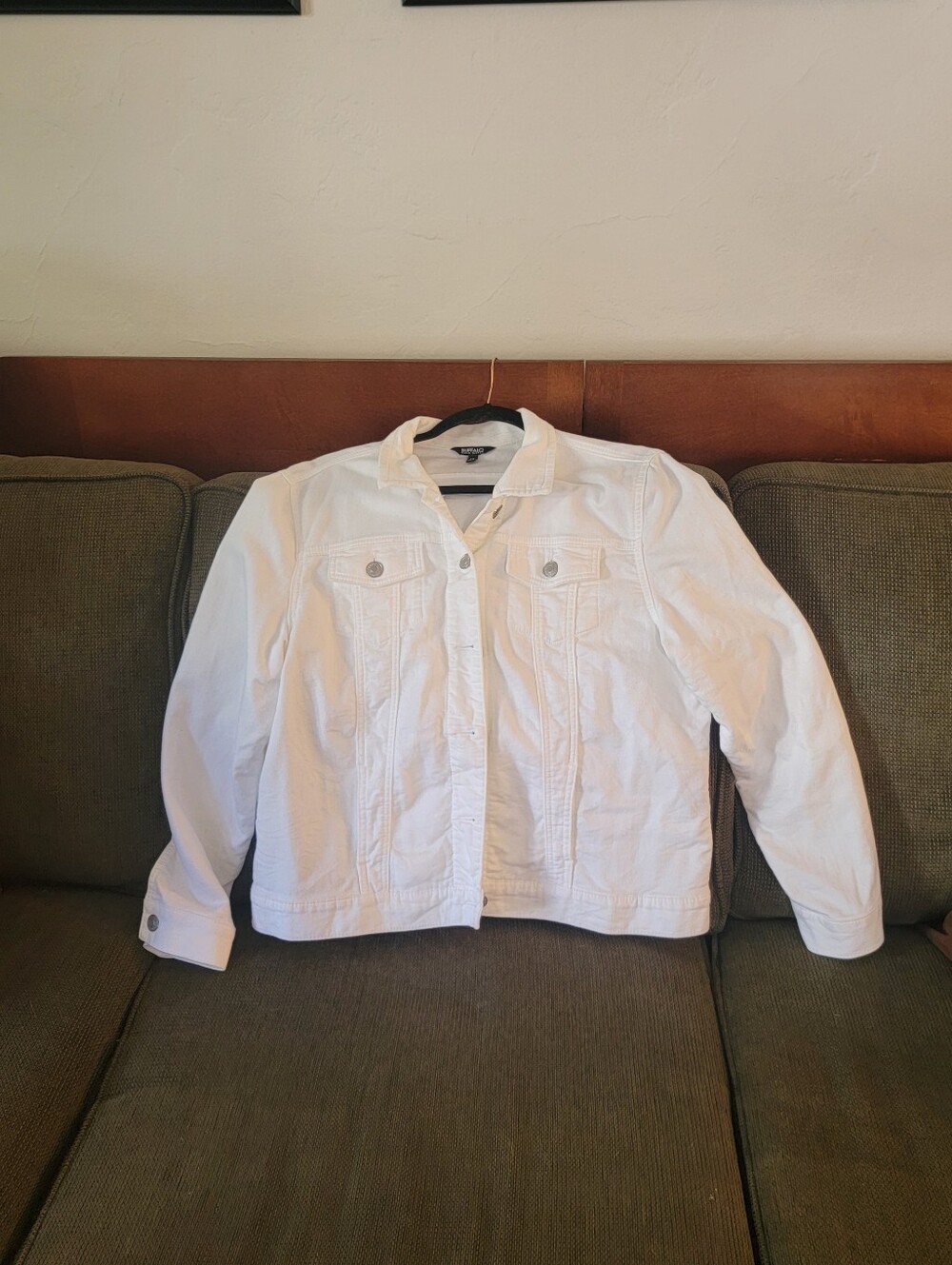 Buffalo David Bitton Soft White Button-Up Jacket